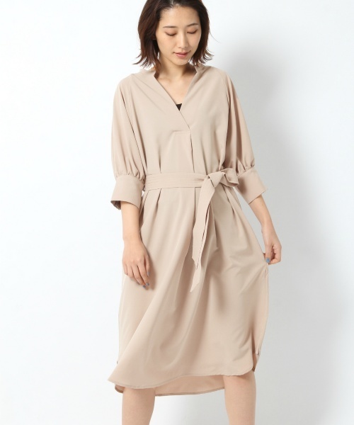 laboratory work（ラボラトリーワーク）の「ケープラグランスリーブワンピース（ワンピース・レディース・グレー/ベージュ/ネイビー・MEDIUM）」の2枚目の写真