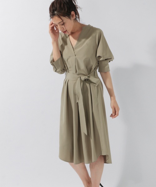 laboratory work（ラボラトリーワーク）の「ケープラグランスリーブワンピース（ワンピース・レディース・グレー/ベージュ/ネイビー・MEDIUM）」の19枚目の写真