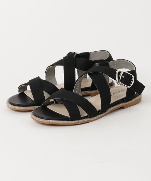 ORiental TRaffic（オリエンタルトラフィック）の「春夏★ダブルクロスフラットサンダル★8221（サンダル・レディース・ブラック/グリーン/ホワイト・LL/3L/L/M/S/SS）」の7枚目の写真