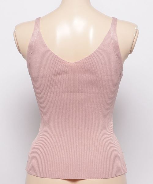 fifth（フィフス）の「Vネックリブニットキャミソール（キャミソール・レディース・グレー/ベージュ/ピンク/ブラック/ホワイト・MEDIUM）」の17枚目の写真
