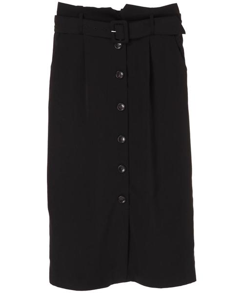 YECCA VECCA(イェッカヴェッカ)の「・ベルトナロースカート(スカート・レディース・ブラック/イエロー/カーキ/ネイビー・FREE)」の5枚目の写真