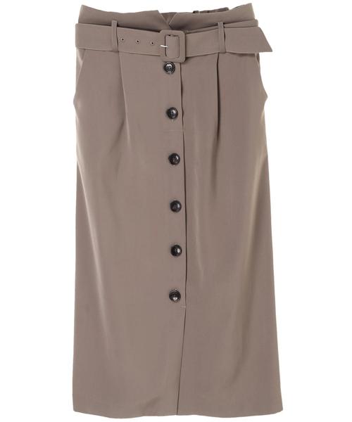 YECCA VECCA(イェッカヴェッカ)の「・ベルトナロースカート(スカート・レディース・ブラック/イエロー/カーキ/ネイビー・FREE)」の7枚目の写真