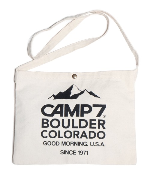 BENCH'S SELECT(ベンチセレクト)の「CAMP7 CANVAS SACOCHE B/キャンプセブン キャンバスサコッシュ(ショルダーバッグ・メンズ・ホワイト×レッド/ホワイト×ブラック・FREE)」の6枚目の写真