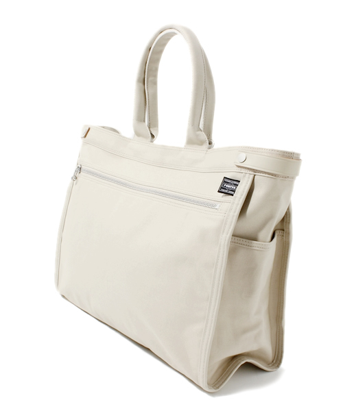 PORTER（ポーター）の「PORTER GIRL NAKED TOTE BAG LARGE <B印 YOSHIDA SELECT>（トートバッグ・メンズ・ベージュ/レッド/ネイビー・ONE SIZE）」の5枚目の写真