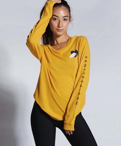 Hurley (ハーレー)の「W CATCH FEELINGS PERF TEE LS(Tシャツ/カットソー・レディース・ホワイト/ブラック/イエロー・SMALL/X-SMALL)」の1枚目の写真