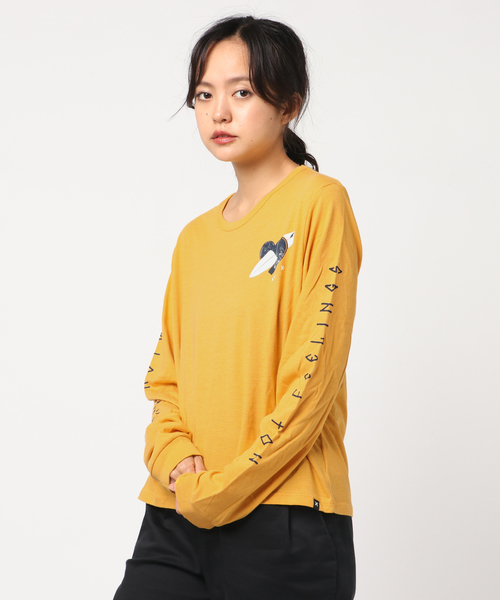 Hurley (ハーレー)の「W CATCH FEELINGS PERF TEE LS(Tシャツ/カットソー・レディース・ホワイト/ブラック/イエロー・SMALL/X-SMALL)」の4枚目の写真