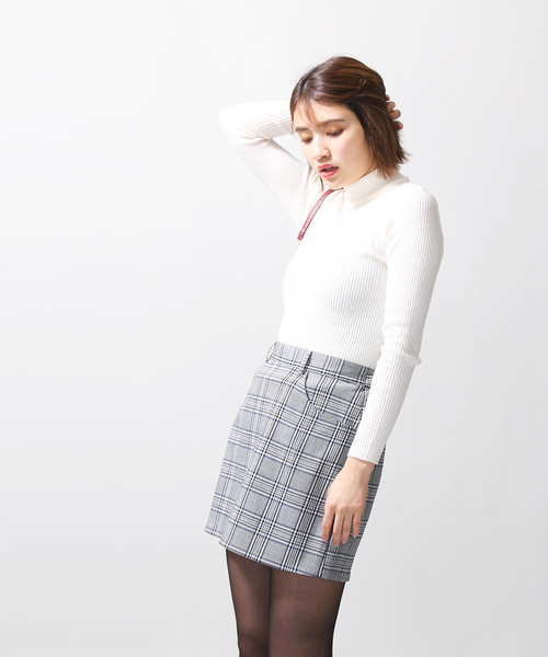 WEGO（ウィゴー）の「WEGO/チェックタイトミニスカート（スカート・レディース・ブラック系その他2/グレー系その他2/ブラウン系その他2/パープル系その他2/イエロー系その他3・FREE）」の12枚目の写真