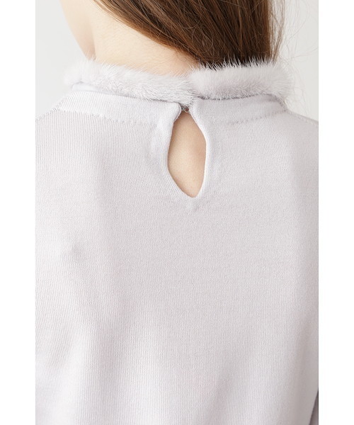 JILL STUART（ジルスチュアート）の「リナミンクニット（ニット/セーター・レディース・ベージュ/ネイビー/グレー・FREE）」の19枚目の写真