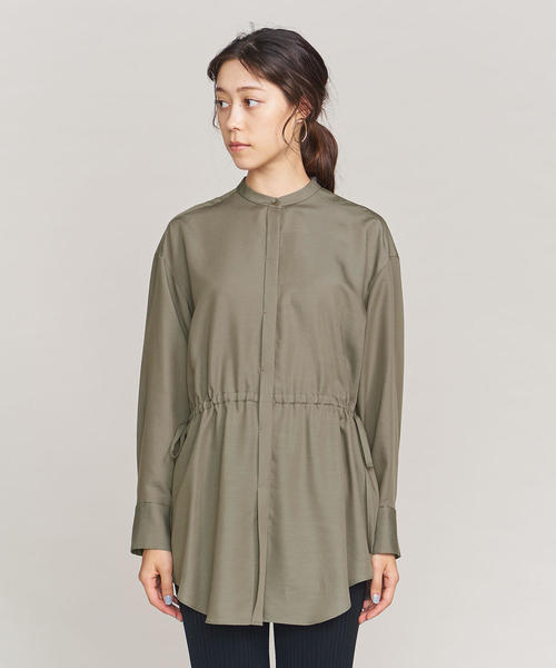 BEAUTY&YOUTH UNITED ARROWS（ビューティーアンドユースユナイテッドアローズ）の「BY ウエストギャザーオーバーシャツ о（シャツ/ブラウス・レディース・ホワイト/オリーブ・FREE）」の7枚目の写真