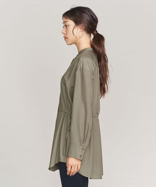 BEAUTY&YOUTH UNITED ARROWS（ビューティーアンドユースユナイテッドアローズ）の「BY ウエストギャザーオーバーシャツ о（シャツ/ブラウス・レディース・ホワイト/オリーブ・FREE）」の8枚目の写真