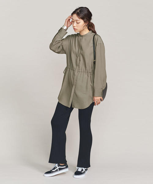 BEAUTY&YOUTH UNITED ARROWS（ビューティーアンドユースユナイテッドアローズ）の「BY ウエストギャザーオーバーシャツ о（シャツ/ブラウス・レディース・ホワイト/オリーブ・FREE）」の10枚目の写真