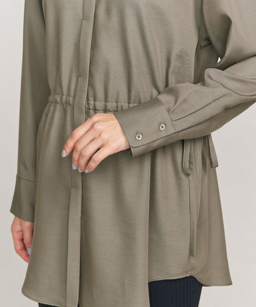 BEAUTY&YOUTH UNITED ARROWS（ビューティーアンドユースユナイテッドアローズ）の「BY ウエストギャザーオーバーシャツ о（シャツ/ブラウス・レディース・ホワイト/オリーブ・FREE）」の12枚目の写真