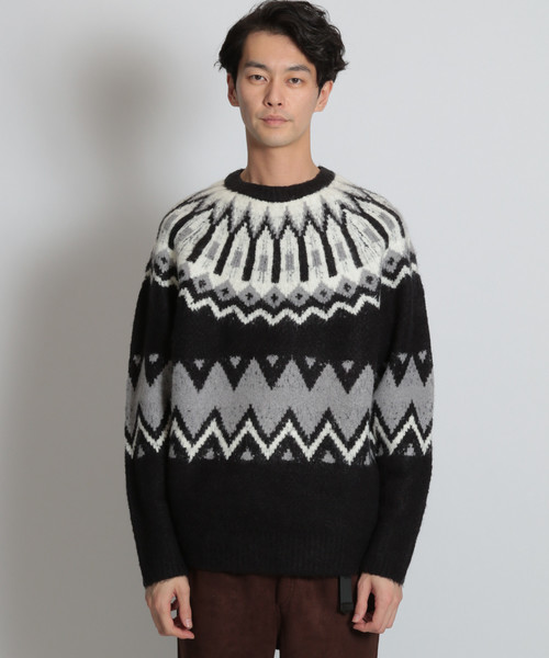 niko and...（ニコアンド）の「ノルディックニットプルオーバー（ニット/セーター・メンズ・ブラック/キャメル/ネイビー・MEDIUM/LARGE）」の20枚目の写真