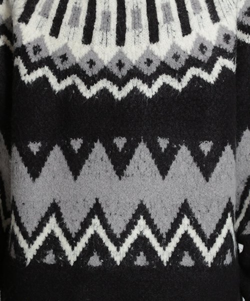 niko and...（ニコアンド）の「ノルディックニットプルオーバー（ニット/セーター・メンズ・ブラック/キャメル/ネイビー・MEDIUM/LARGE）」の14枚目の写真