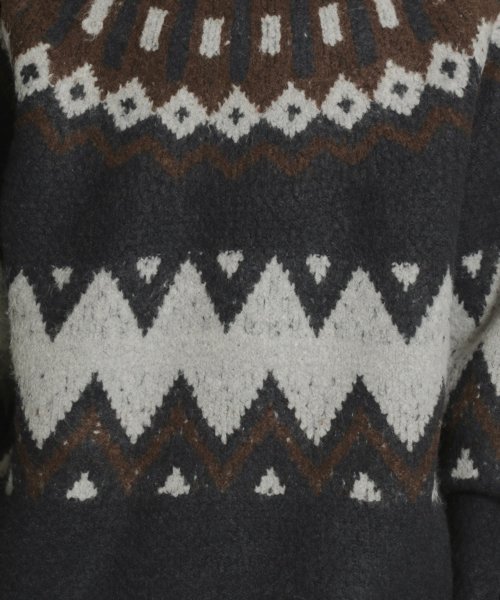 niko and...（ニコアンド）の「ノルディックニットプルオーバー（ニット/セーター・メンズ・ブラック/キャメル/ネイビー・MEDIUM/LARGE）」の16枚目の写真