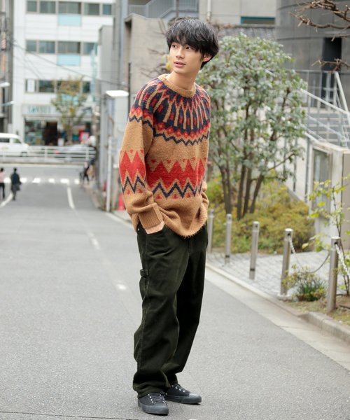 niko and...（ニコアンド）の「ノルディックニットプルオーバー（ニット/セーター・メンズ・ブラック/キャメル/ネイビー・MEDIUM/LARGE）」の7枚目の写真