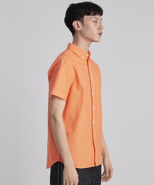 Saturdays NYC（サタデーズ ニューヨークシティ ）の「Esquina Oxford Short Sleeve Shirt（シャツ/ブラウス・メンズ・オレンジ・M/L/XL/XS/S）」の3枚目の写真