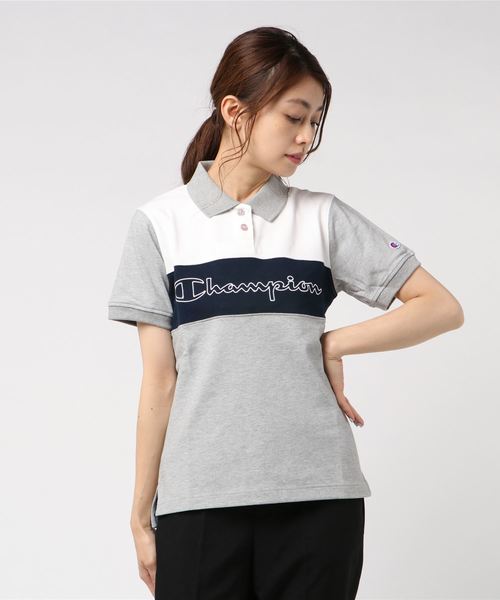 Champion Golf(チャンピオンゴルフ)の「【Champion/チャンピオン】レディース GOLF ポロシャツ(ポロシャツ・レディース・グレー/ピンク/パープル・MEDIUM/LARGE)」の2枚目の写真