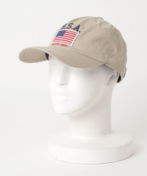 Dickies（ディッキーズ）の「Dickies　Flag Patch Low Cap（キャップ・レディース・ベージュ/レッド/インディゴブルー・ONE SIZE）」の5枚目の写真