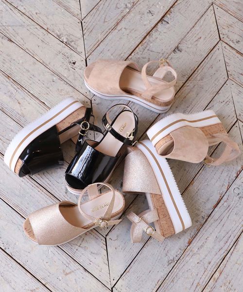 one after another NICE CLAUP（ワンアフターアナザーナイスクラップ）の「ライン入り厚底サンダル（サンダル・レディース・ブラック・SMALL/MEDIUM/LARGE）」の9枚目の写真