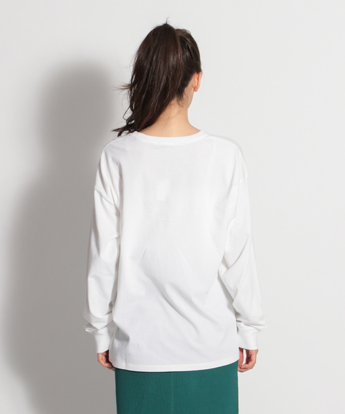 niko and...（ニコアンド）の「モノクロフォトプリントプルオーバー（Tシャツ/カットソー・レディース・オフホワイト/ライトグリーン・MEDIUM/LARGE）」の7枚目の写真