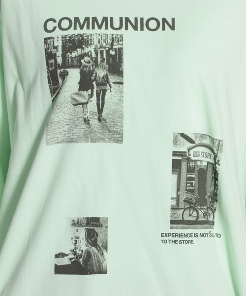 niko and...（ニコアンド）の「モノクロフォトプリントプルオーバー（Tシャツ/カットソー・レディース・オフホワイト/ライトグリーン・MEDIUM/LARGE）」の14枚目の写真