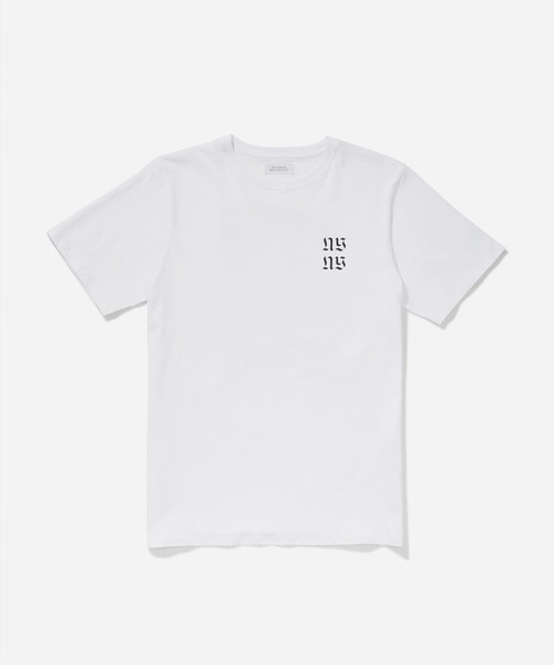 Saturdays NYC（サタデーズ ニューヨークシティ ）の「Blackletter Stack T-Shirt（Tシャツ/カットソー・メンズ・ホワイト/オレンジ/ネイビー・M/S/L/X-LARGE/X-SMALL）」の7枚目の写真
