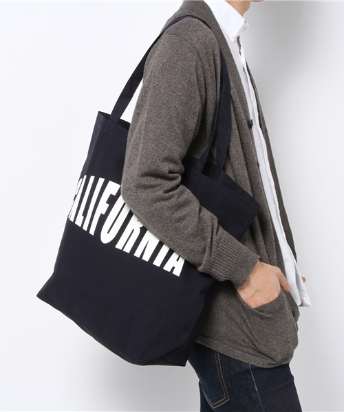 WEGO(ウィゴー)の「WEGO/californiaカラートートバッグ(トートバッグ・メンズ・ネイビー/レッド・FREE)」の9枚目の写真