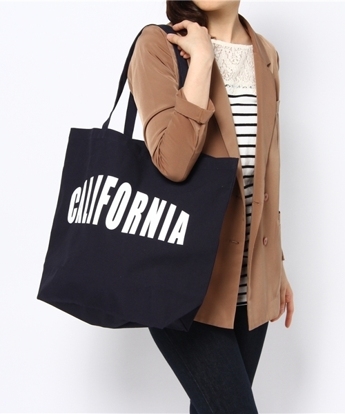 WEGO(ウィゴー)の「WEGO/californiaカラートートバッグ(トートバッグ・メンズ・ネイビー/レッド・FREE)」の8枚目の写真