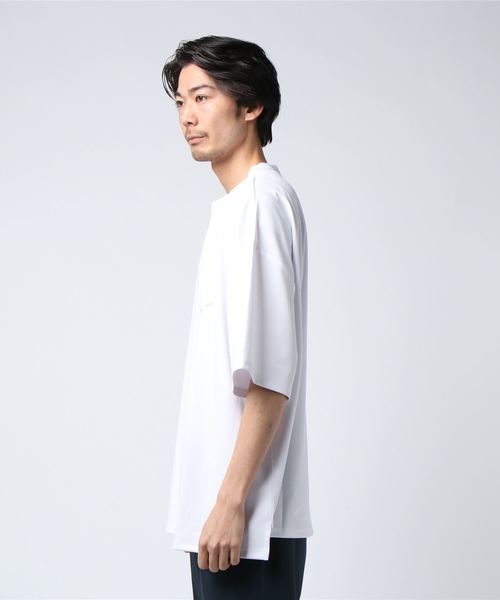 Bling Leads(ブリングリーズ)の「Bling Leads/梨地BIGクルーネックTシャツ(Tシャツ/カットソー・メンズ・ホワイト/ブラック/ベージュ/ネイビー/チャコールグレー/ブラウン/グレイッシュベージュ/ブルー・MEDIUM/LARGE)」の15枚目の写真
