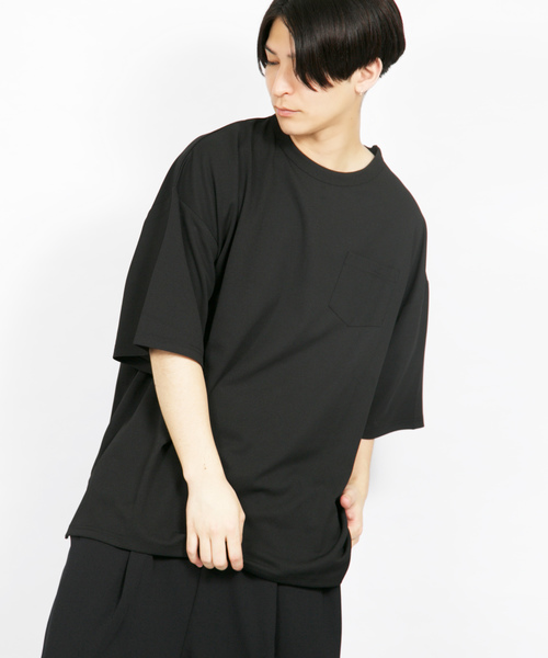Bling Leads(ブリングリーズ)の「Bling Leads/梨地BIGクルーネックTシャツ(Tシャツ/カットソー・メンズ・ホワイト/ブラック/ベージュ/ネイビー/チャコールグレー/ブラウン/グレイッシュベージュ/ブルー・MEDIUM/LARGE)」の22枚目の写真