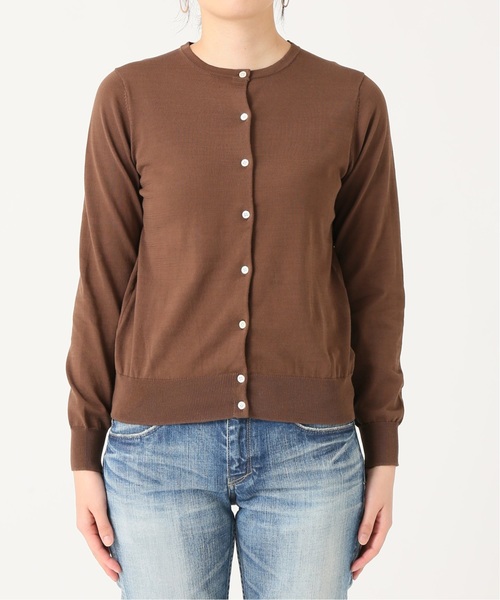 La TOTALITE（ラトータリテ）の「EMIL クルーネックカーディガン【手洗い可能】◆（カーディガン/ボレロ・レディース・ブラウン/アイボリー/パープル/イエロー・FREE）」の9枚目の写真