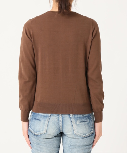 La TOTALITE（ラトータリテ）の「EMIL クルーネックカーディガン【手洗い可能】◆（カーディガン/ボレロ・レディース・ブラウン/アイボリー/パープル/イエロー・FREE）」の11枚目の写真