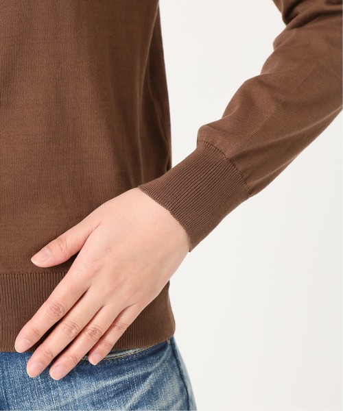 La TOTALITE（ラトータリテ）の「EMIL クルーネックカーディガン【手洗い可能】◆（カーディガン/ボレロ・レディース・ブラウン/アイボリー/パープル/イエロー・FREE）」の13枚目の写真