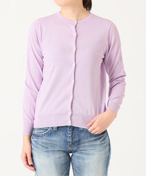 La TOTALITE（ラトータリテ）の「EMIL クルーネックカーディガン【手洗い可能】◆（カーディガン/ボレロ・レディース・ブラウン/アイボリー/パープル/イエロー・FREE）」の18枚目の写真