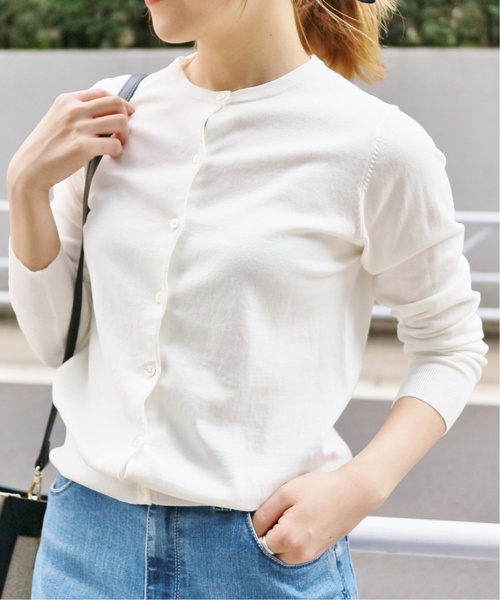 La TOTALITE（ラトータリテ）の「EMIL クルーネックカーディガン【手洗い可能】◆（カーディガン/ボレロ・レディース・ブラウン/アイボリー/パープル/イエロー・FREE）」の22枚目の写真