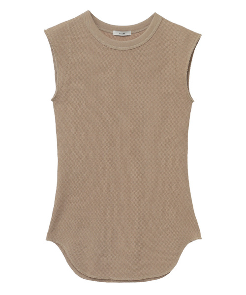 CLANE(クラネ)の「NO SLEEVE THERMAL TOPS(Tシャツ/カットソー・レディース・ホワイト/ブラック/ベージュ・1/2)」の13枚目の写真