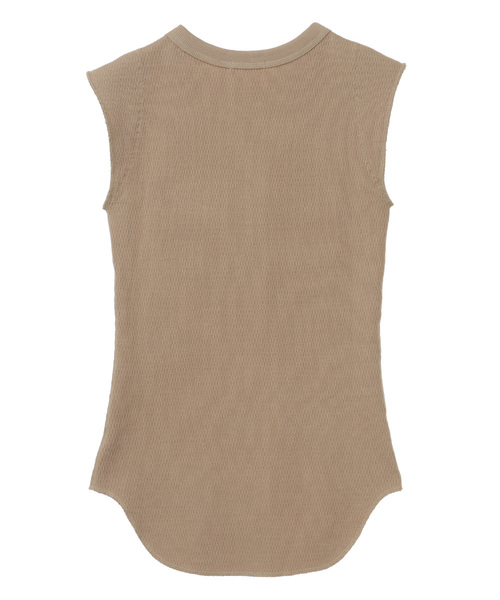 CLANE(クラネ)の「NO SLEEVE THERMAL TOPS(Tシャツ/カットソー・レディース・ホワイト/ブラック/ベージュ・1/2)」の14枚目の写真
