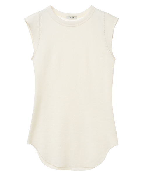 CLANE(クラネ)の「NO SLEEVE THERMAL TOPS(Tシャツ/カットソー・レディース・ホワイト/ブラック/ベージュ・1/2)」の15枚目の写真