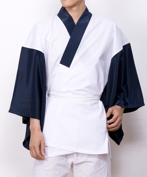 KYOETSU（キョウエツ）の「洗えるメンズ半襦袢（和装小物・メンズ・ホワイト/グレー/ネイビー/ブラウン/ブラック・LL/S/M/L）」の5枚目の写真