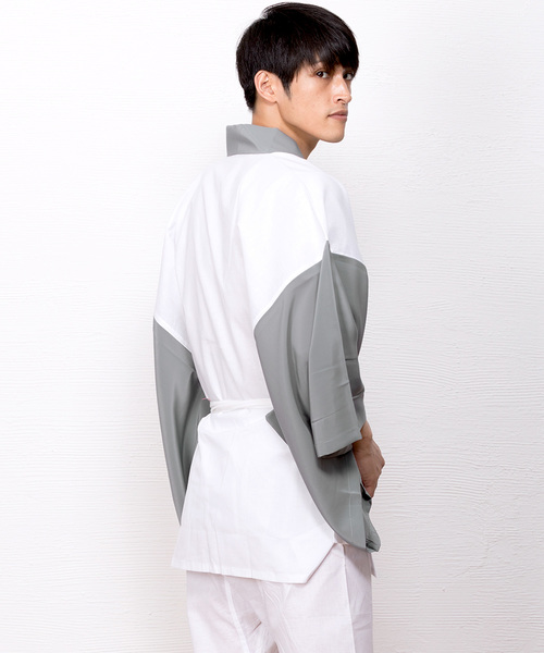 KYOETSU（キョウエツ）の「洗えるメンズ半襦袢（和装小物・メンズ・ホワイト/グレー/ネイビー/ブラウン/ブラック・LL/S/M/L）」の7枚目の写真