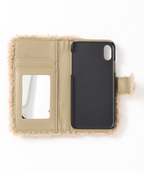 SMIR NASLI(サミールナスリ)の「【Lee×SMIRNASLI】ボアモバイルケース X/Xs(スマホケース/カバー・レディース・ベージュ/オフホワイト/ピンク/グリーン/レオパード・フリー)」の7枚目の写真