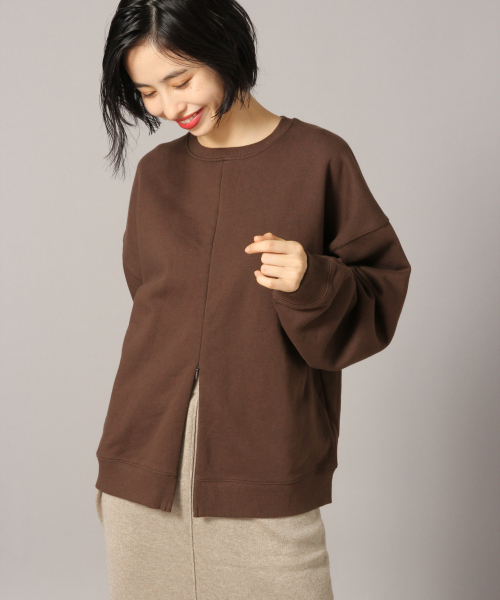 LOWRYS FARM（ローリーズファーム）の「ウラケクルーＺＩＰプルオーバー　855444（Tシャツ/カットソー・レディース・アイボリー/パープル系その他/ブラック/ブラウン/ミント/モカ・FREE）」の3枚目の写真