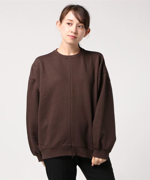 LOWRYS FARM（ローリーズファーム）の「ウラケクルーＺＩＰプルオーバー　855444（Tシャツ/カットソー・レディース・アイボリー/パープル系その他/ブラック/ブラウン/ミント/モカ・FREE）」の15枚目の写真