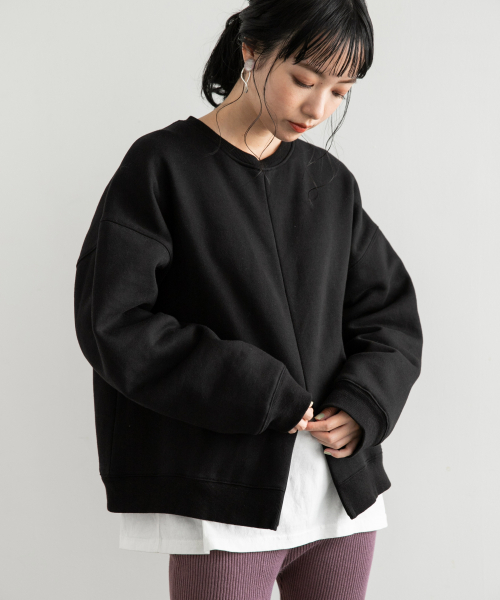 LOWRYS FARM（ローリーズファーム）の「ウラケクルーＺＩＰプルオーバー　855444（Tシャツ/カットソー・レディース・アイボリー/パープル系その他/ブラック/ブラウン/ミント/モカ・FREE）」の22枚目の写真