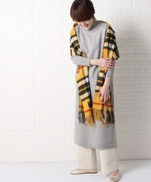 NOLLEY’S（ノーリーズ）の「【TWEED MILL/ツイードミル】チェックストール（ストール/ショール・レディース・ブラック系その他/ブラウン系その他/イエロー系その他/ホワイト系その他2/ブラック系その他2・FREE）」の8枚目の写真