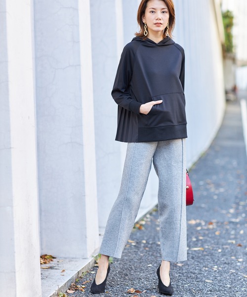 ap retro(アプレトロ)の「ニットワイドパンツ【ZOZO限定アイテム】(その他パンツ・レディース・ライトグレー/ブラック/ベージュ・FREE)」の7枚目の写真