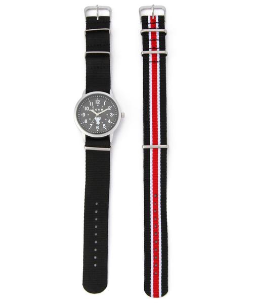 coen（コーエン）の「プレッピーウォッチ（アナログ腕時計・メンズ・ブラック/オリーブ/ネイビー・フリー）」の5枚目の写真