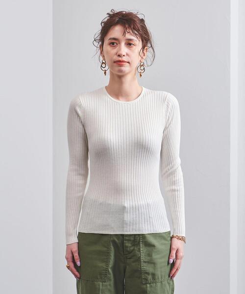 UNITED ARROWS(ユナイテッドアローズ)の「UBCB リブ クルーネック ロングスリーブニット†(ニット/セーター・レディース・ライトブルー/ライム/オフホワイト/ブラック・フリー)」の14枚目の写真