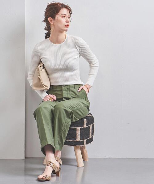 UNITED ARROWS(ユナイテッドアローズ)の「UBCB リブ クルーネック ロングスリーブニット†(ニット/セーター・レディース・ライトブルー/ライム/オフホワイト/ブラック・フリー)」の6枚目の写真